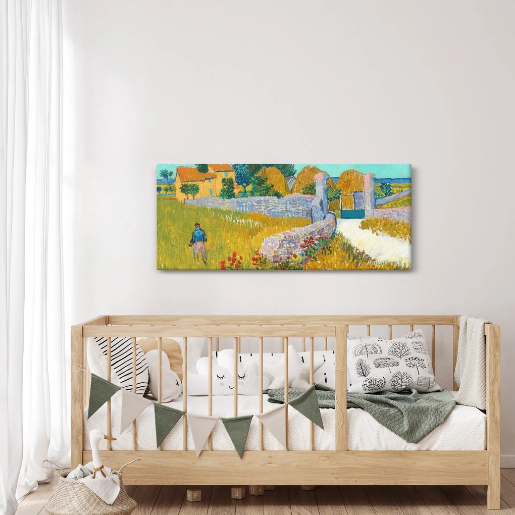 Tablou - Vincent van Gogh, Farmhouse in Provence, reproducere (120x50 cm)