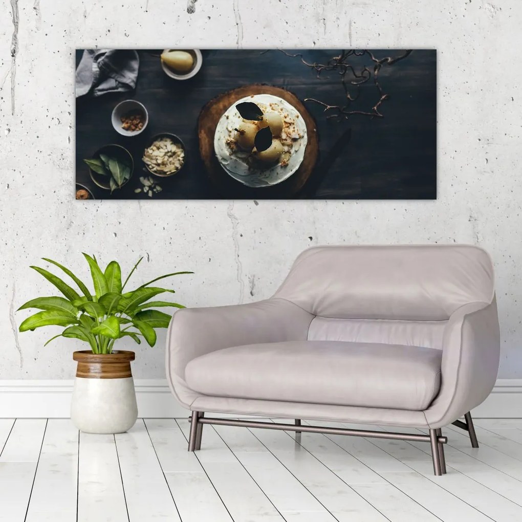 Tablou cu desert pe masă (120x50 cm)