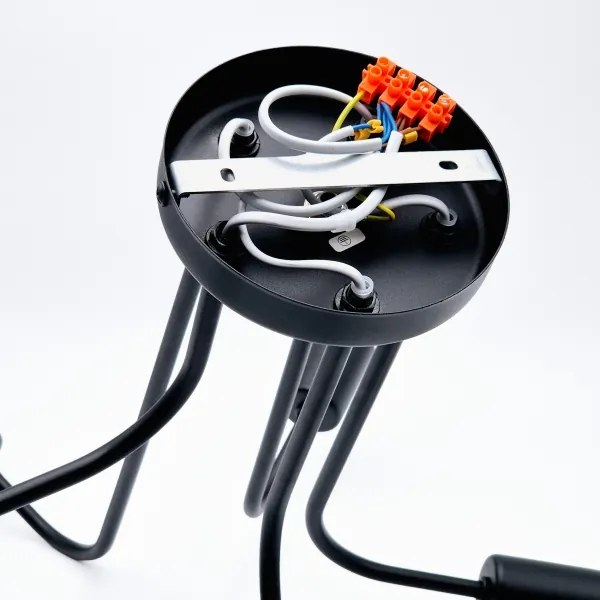 Lustră aplicată TRINITY 5xE27/15W/230V negru