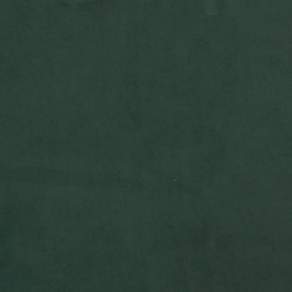 Pat box spring cu saltea, verde inchis, 100x200 cm, catifea Verde inchis, 35 cm, 100 x 200 cm