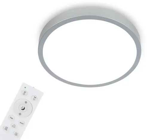 Plafonieră LED RGBW dimabilă Briloner 3709-014 LED/22W/230V argintiu + telecomandă