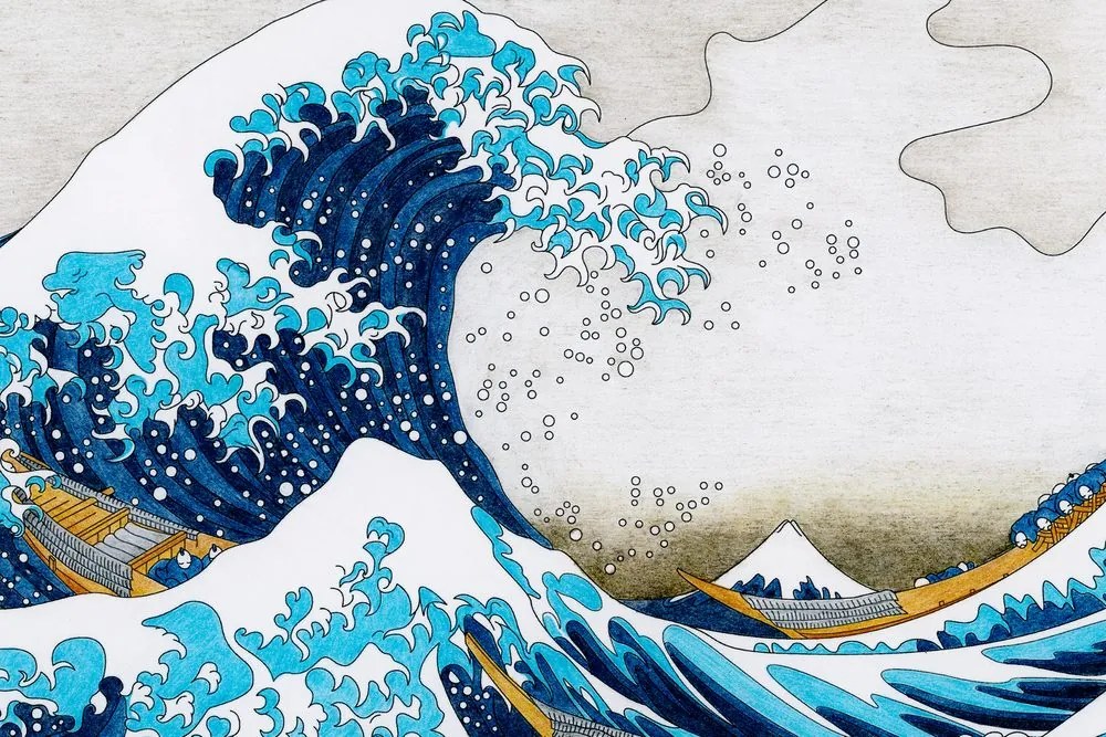 Tablou reproducere Marea vală de la Kanagawa - Katsushika Hokusai
