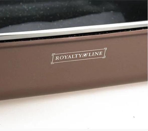 Tava roaster marmorata 5.3 L, cu capac, 34 cm, antiaderenta, potrivita pentru cuptor Royalty Line RL ARG34ML Maro