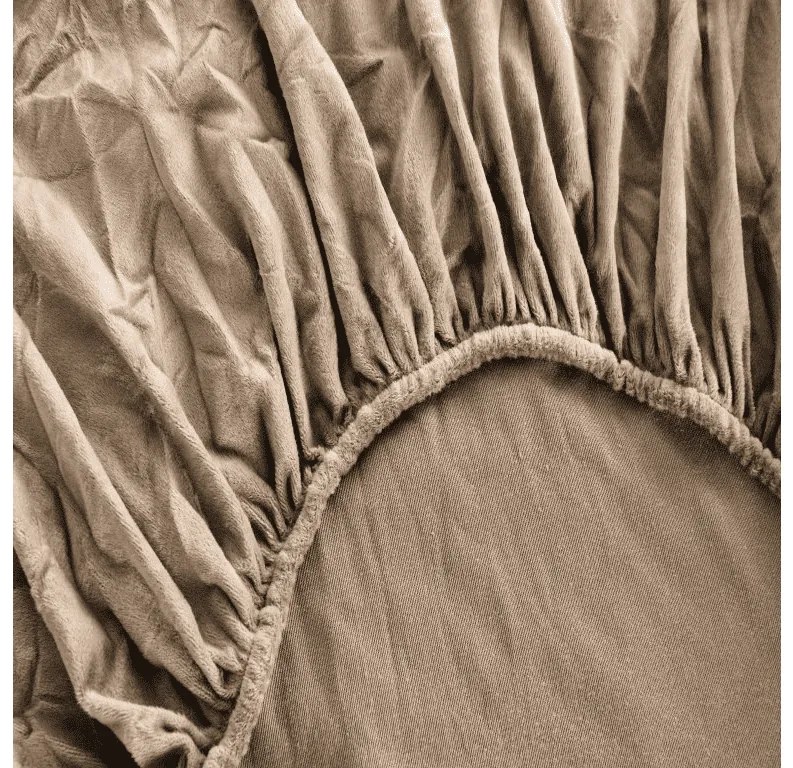 Cearsaf microplush NOLVIA 160x200 cm bej