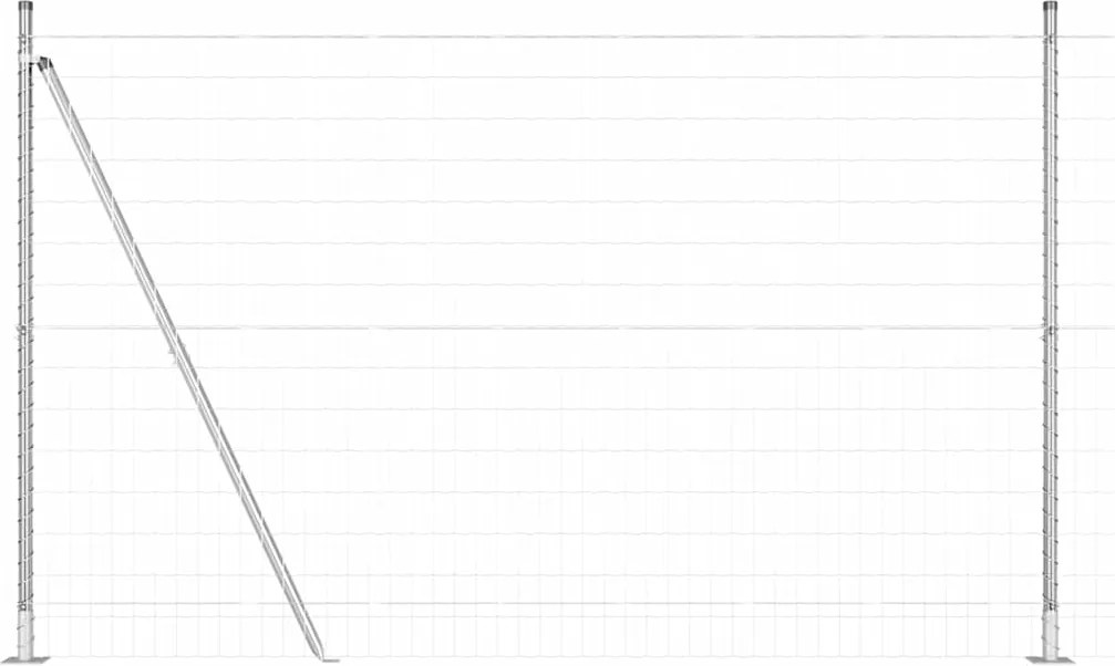 vidaXL Gard cu Stâlp Argintiu 1,6 x 10 m Oțel