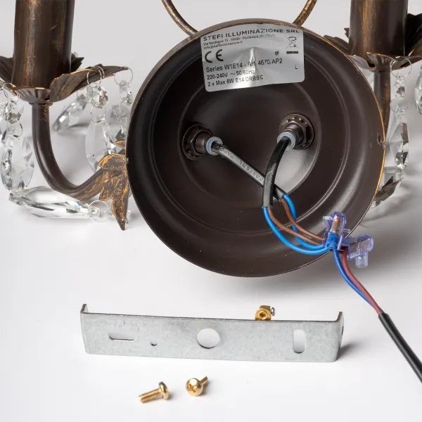 Aplică TERESA 2xE14/6W/230V bronz ONLI