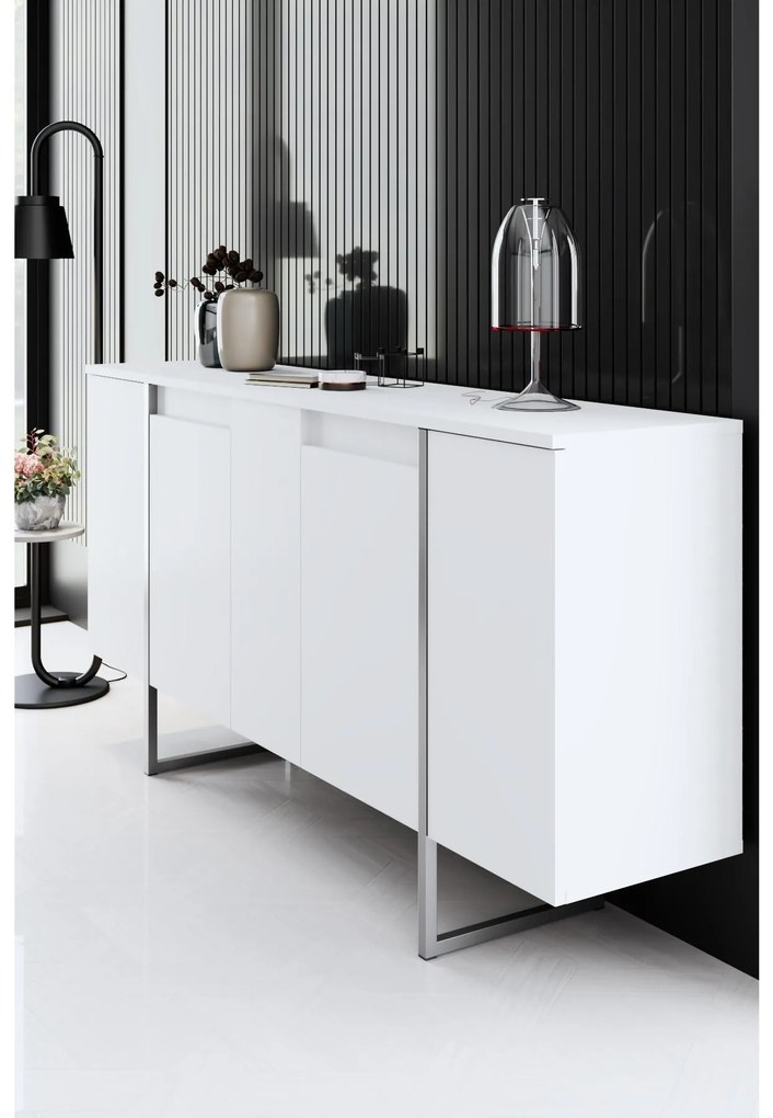 Mobilier living Luna set (Alb + Argintiu) . 1102330