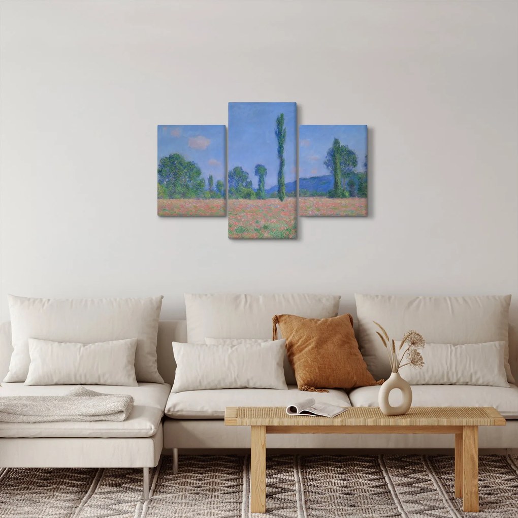 Tablou - Claude Monet, Poppy Field (Giverny), reproducere (90x60 cm)