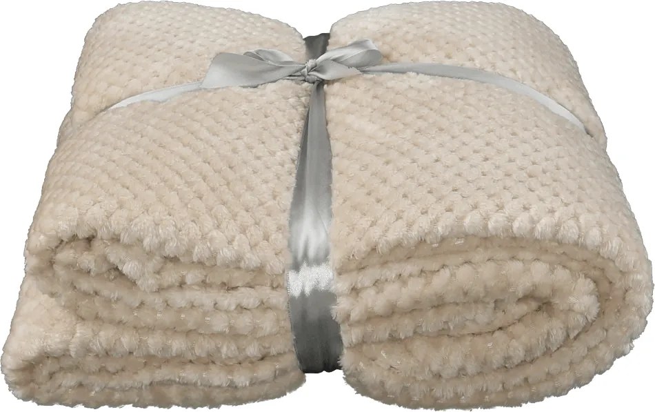 Pătură cu două feţe, bej-gri, 150x200, DEFANA TYP 2