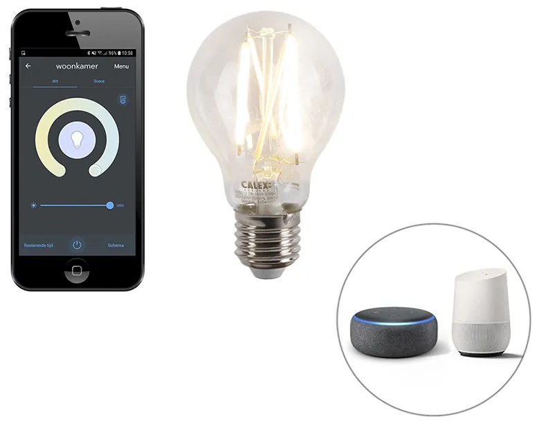Lampă de perete inteligentă rustică antracit IP44 cu Wi-Fi E27 - Kansas