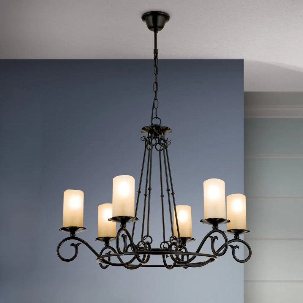 Candelabru design rustic cu 6 brate Rusticka LU 1K/3614/6 Antik OR