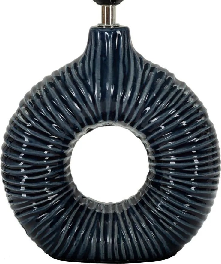 Veioză albastră din ceramică cu abajur textil (înălțime 43 cm) Seta – Mauro Ferretti