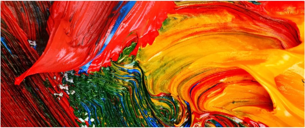 Tablou - Abstractizare albăstrire cu o perie (120x50 cm)