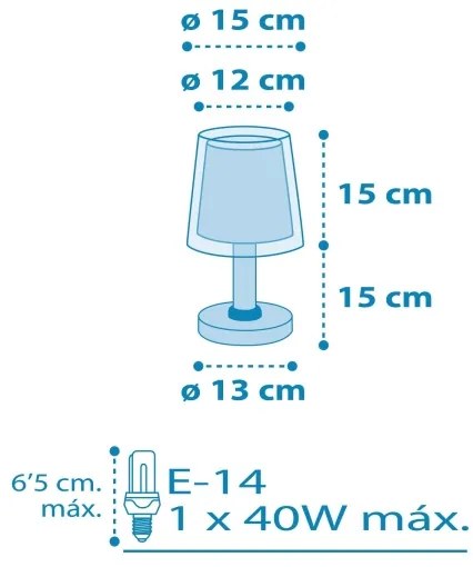 Dalber 81191T - Lampă copii LIGHT FEELING 1xE14/40W/230V