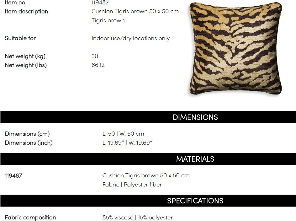 Perna design LUX Tigris L, 50x50cm