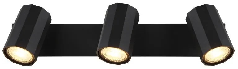 Plafoniera cu 3 Spoturi directionabile metal negru JAMES