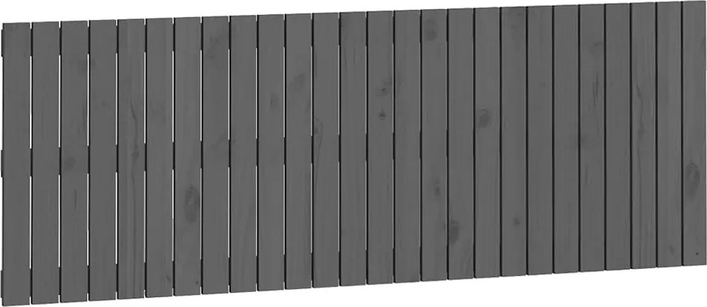 vidaXL Tăblie de pat pentru perete, gri, 166x3x60 cm, lemn masiv pin