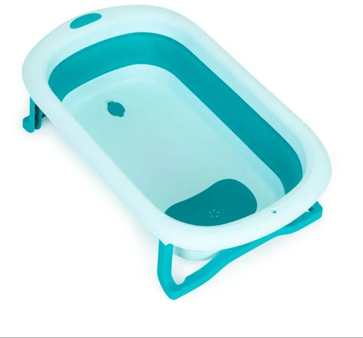 Cada pentru copii cu scurgere pliabilă verde