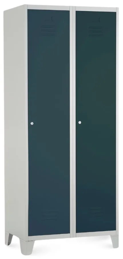 Dulap metalic, 80 x 50 x 190 cm, picioare fixe, încuietoare cilindrică, antracit - ral 7016