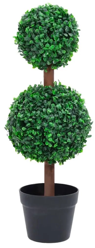 vidaXL Plantă artificială cimișir cu ghiveci, verde, 60cm, formă minge