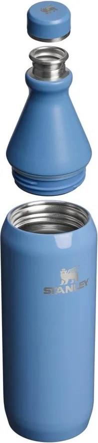 Sticlă termică albastră din oțel inoxidabil 600 ml All Day Slim Bottle Blue Sky Gloss – Stanley