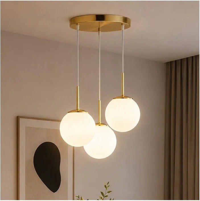 Brilagi - Lustră suspendată pe cablu MILO 3xE27/60W/230V, auriu