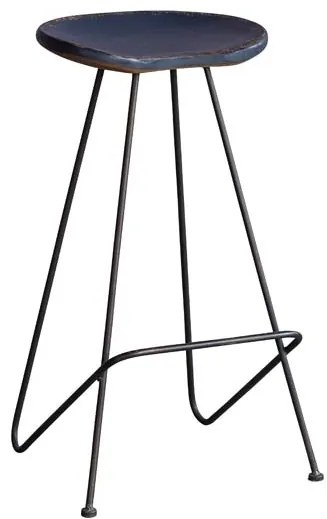 Scaun de bar, din metal, aspect vintage, Coven