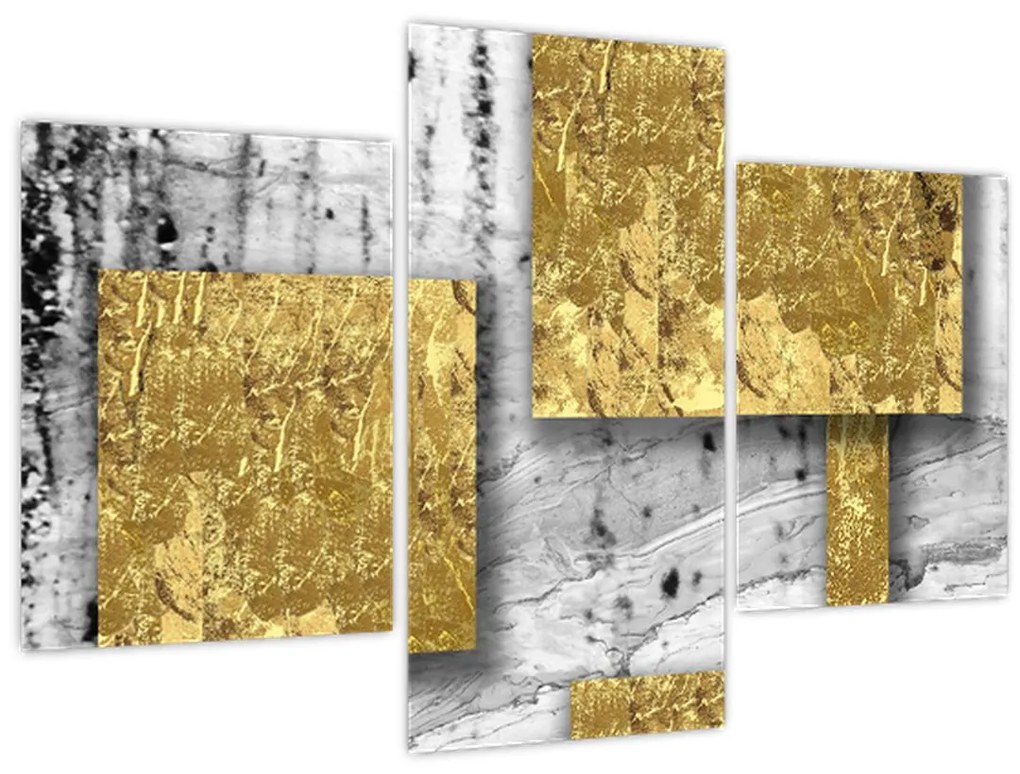 Tablou - Pătrate de aur N⁰3 (90x60 cm)