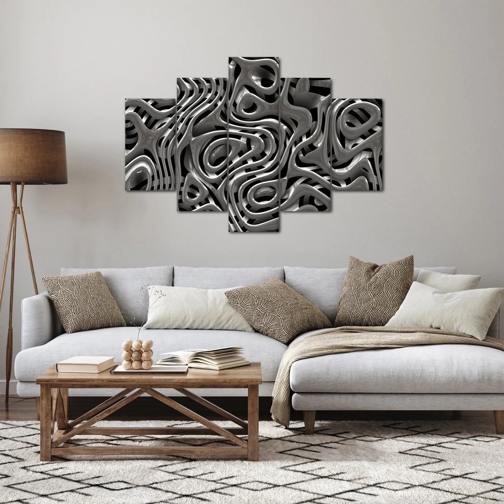 Tablou - Abstractizare metalică (150x105 cm)