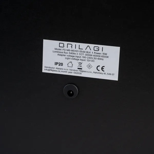 BRILAGI - Oglindă pentru machiaj LED reglabilă CALIFORNIA LED/25W/230V 55x44 cm neagră