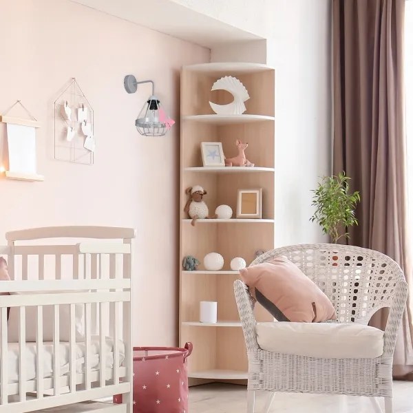 Aplică perete copii KAGO 1xE27/60W/230V gri