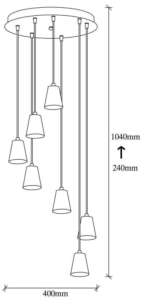 Lustra Candelabra, Negru