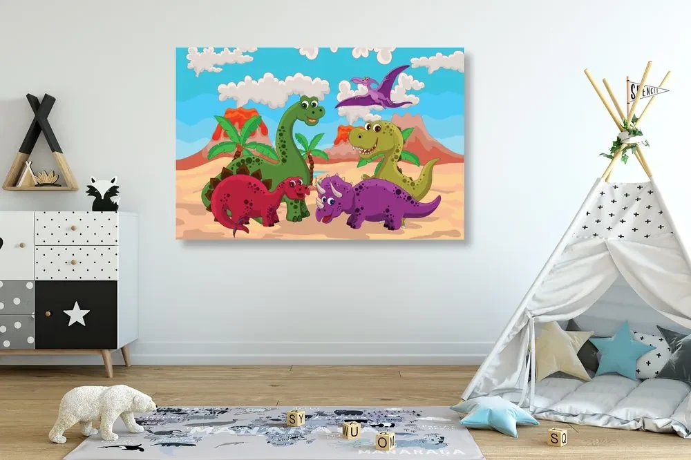 Tablou lumea dinozaurilor