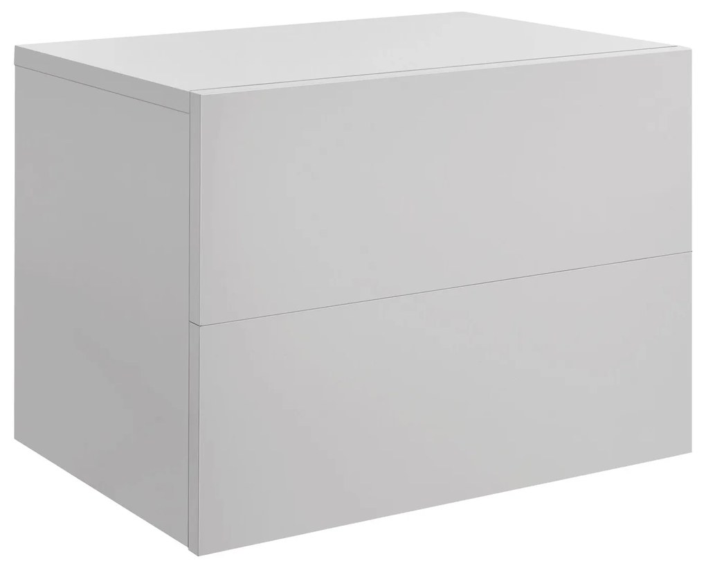 Noptiera 40x29x30 cm cu 2 sertare, alba