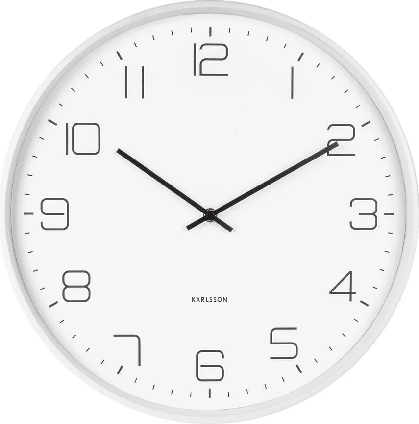 Ceas de perete Karlsson Lofty, ø 40 cm, alb