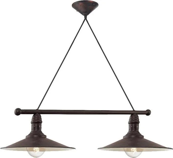 Brilagi - Lustră suspendată pe cablu FORGE 2xE27/60W/230V maro