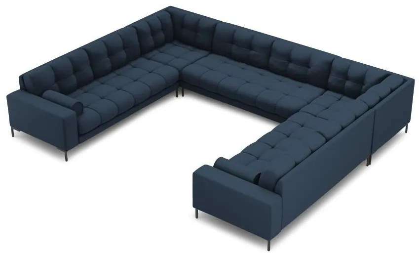 Coltar 9 locuri Bali tapitat/picioare negre – L327 x l256 x h75