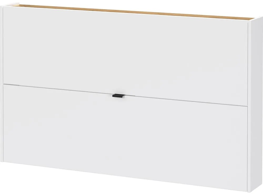 Pantofar alb cu deschidere înclinată, suspendat, cu aspect de lemn de stejar 140x83x18 cm Ameca – Germania