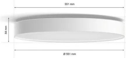 Philips - Plafonieră LED dimabilă Hue ENRAVE XL LED/48W/230V albă + telecomandă
