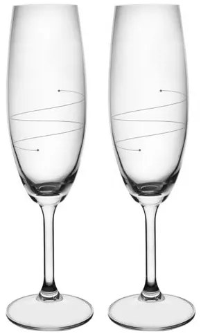 Set de 2 pahare de șampanie Orion WAVES, 0,22 l