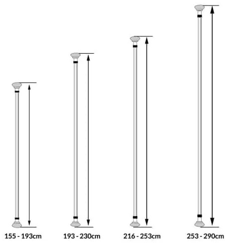 Deuba Raft telescopic de dus 155-230 cm