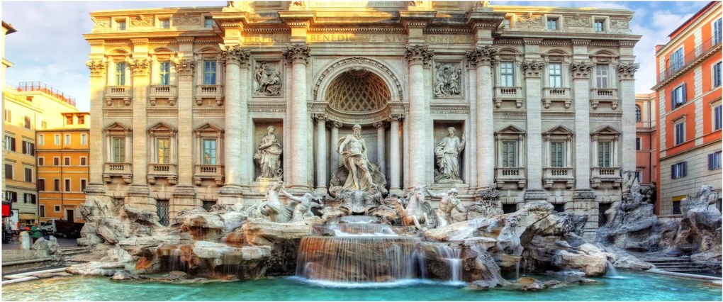 Tablou - Fântâna Trevi (120x50 cm)