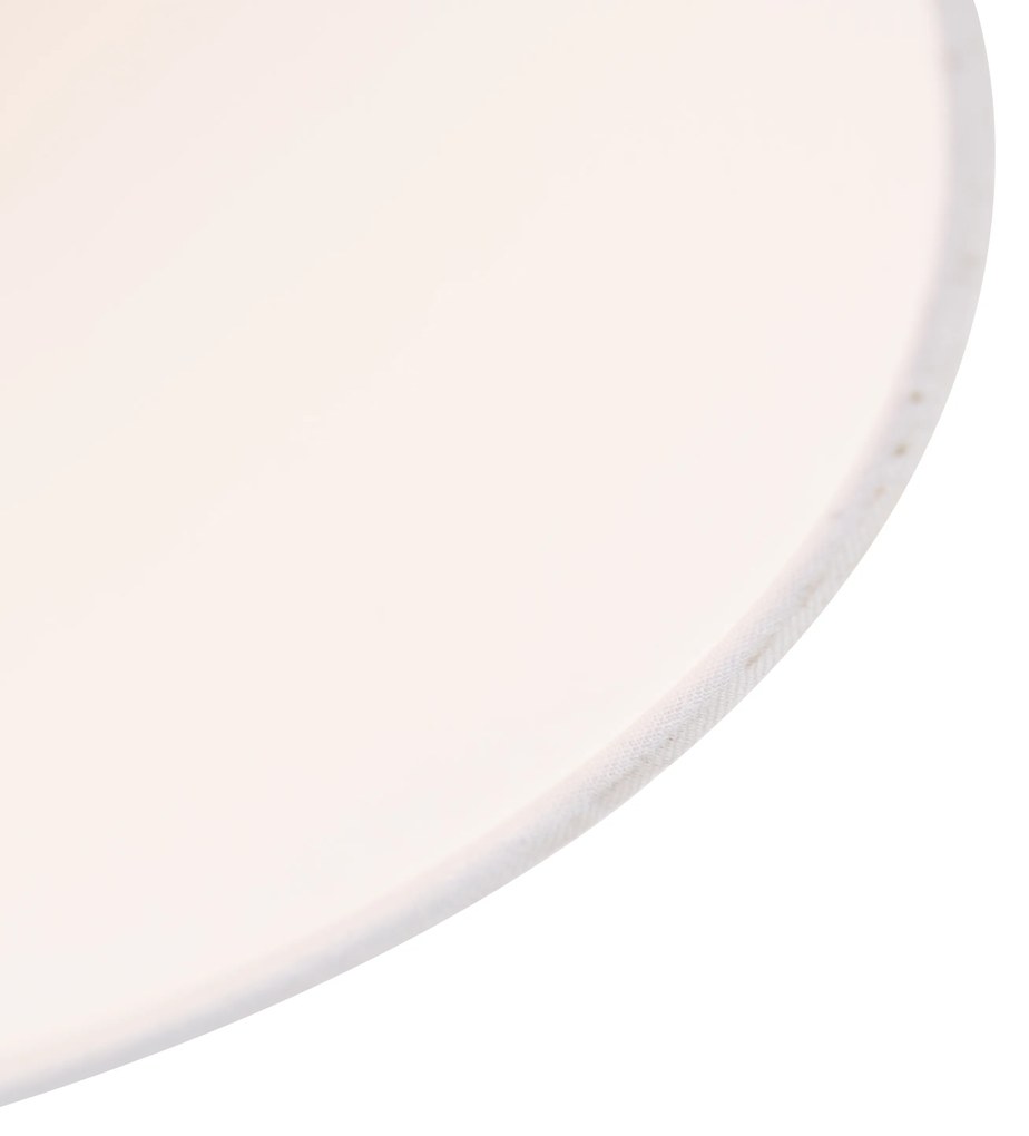 Plafoniera cu abajur din in alb 35 cm - Combi alb