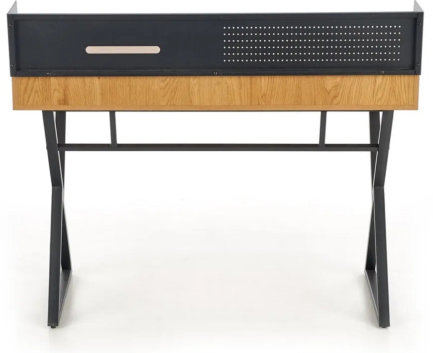 Birou Benson, stejar auriu / negru