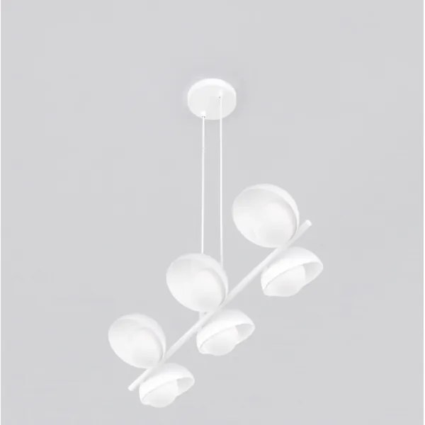 Candelabru pe cablu BOOM 6xG9/8W/230V, alb