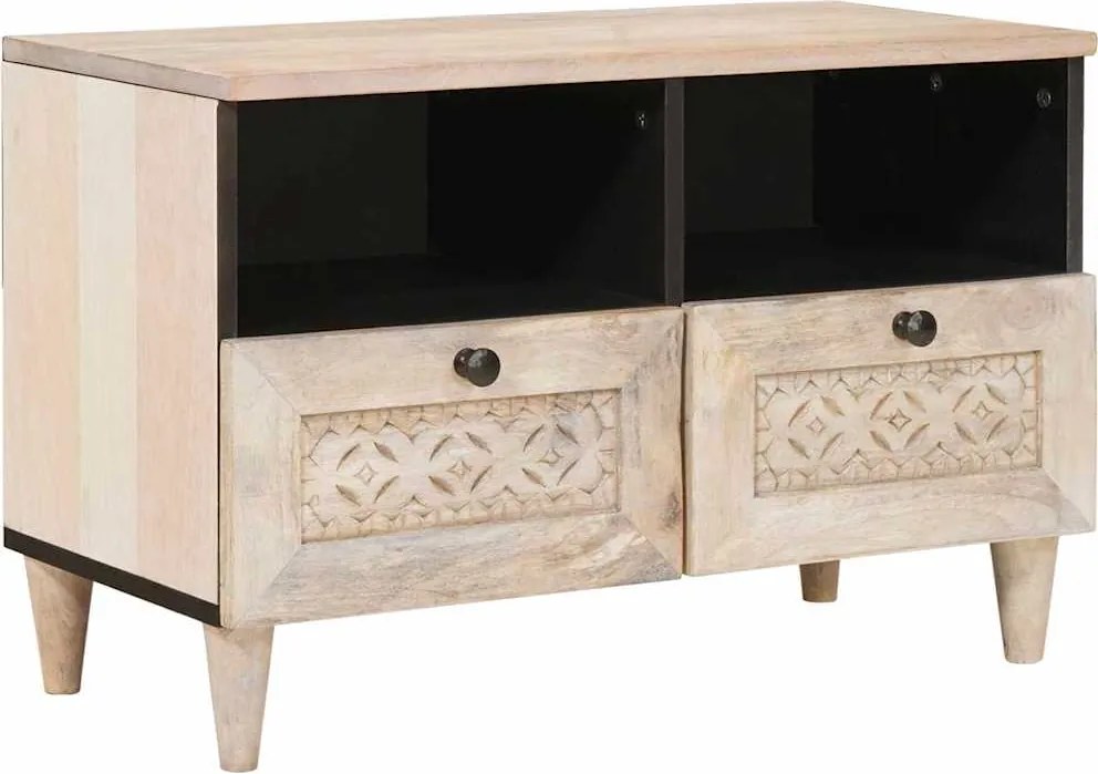 vidaXL Unități TV cu sertar cu raft Alb 70 x 33 x 46 cm Lemn compozit