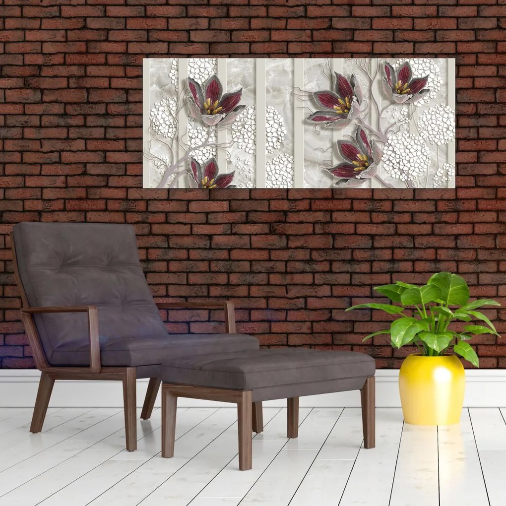 Tablou - Flori decorative (120x50 cm)