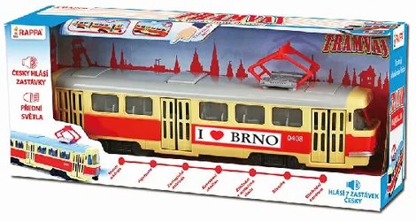 Rappa Tram, care anunță stațiile în limba cehăBRNO , 28 cm