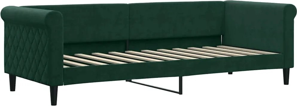 vidaXL Cadru de pat, verde închis, 80x200 cm, catifea