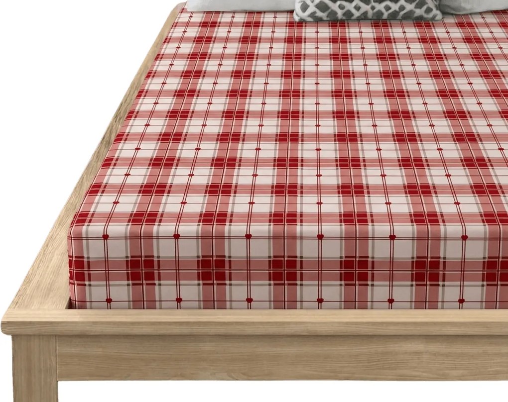 Cearsaf din microfibra TARTAN HEART colorat 180x200 cm